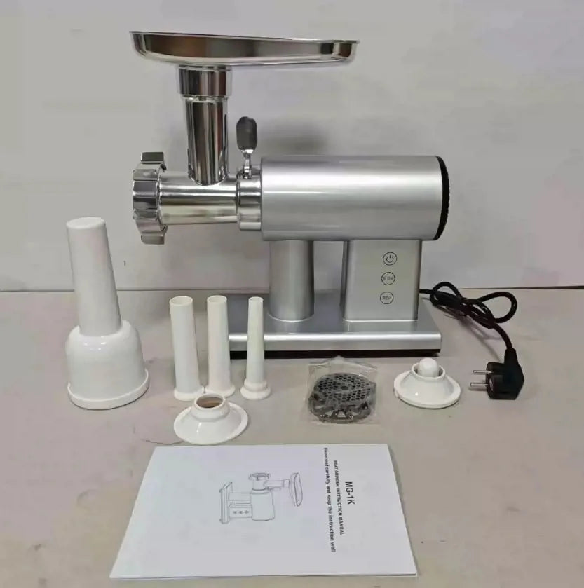 Meat Grinder Electric 2000W, Stainless Steel Food Grinder with Sausage Stuffer, Mini Electric Grinder Quiet Electric Meat Mincer