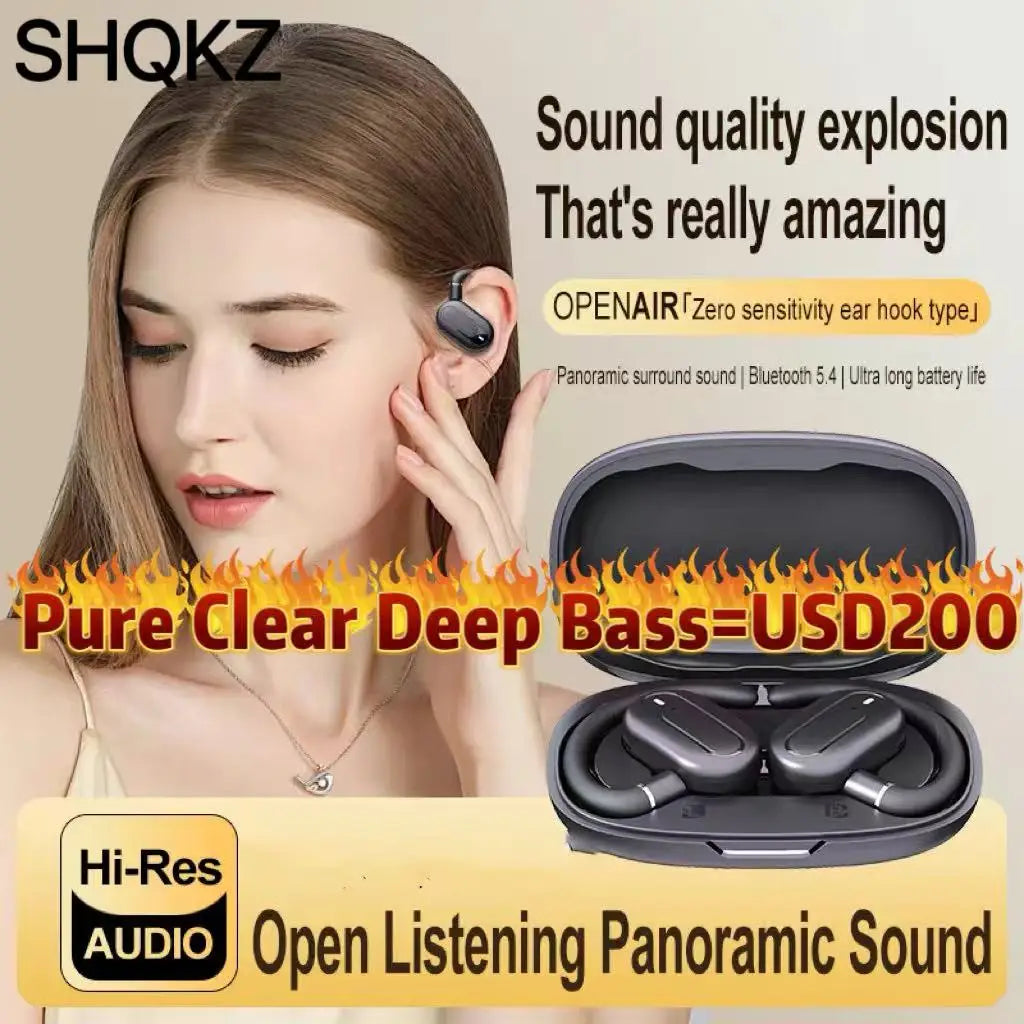 for shokz openfit air bass bone conduction headphones Open Ear OWS bluetooth Earphones HiFi Headset sport Control TWS Earbuds