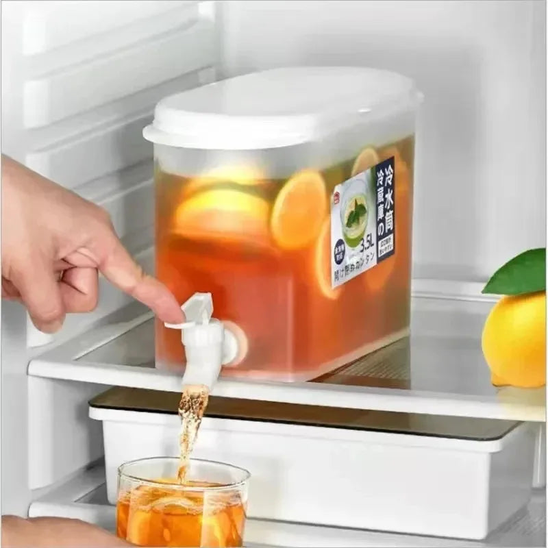 3.5/5L Large Capacity Cold Water Pitcher Cold Kettle with Faucet In Refrigerator Iced Beverage Dispenser Cold Water Bottle