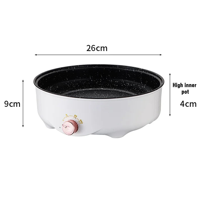 220V MultiCooker Electric Frying Pan Househould Barbecue Fried Steak Fish Omelette Frying Pan Non-stick Electric Machin EU Plug
