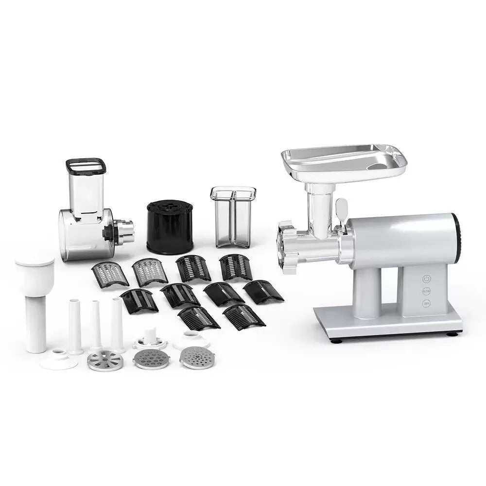 Meat Grinder Electric 2000W, Stainless Steel Food Grinder with Sausage Stuffer, Mini Electric Grinder Quiet Electric Meat Mincer