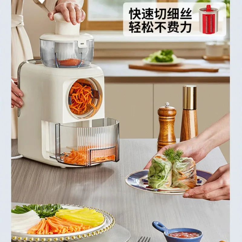 SUPOR Electric Vegetable Cutter, Slicer, Potato Shredder, Multi-functional Household Food Processor with Detachable Shredder