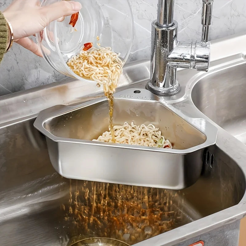 1pc stainless steel kitchen sink filter drain basket wash basin leftovers residue garbage drain rack wash basin