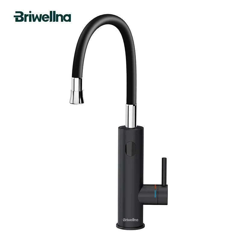 Briwellna Electric Water Heater 220V 2 in 1 Kitchen Faucet Tankless Water Heater Tap Flowing Electric Faucet Shower Geyser