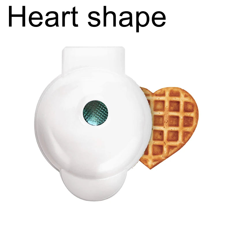 Mini Electric Waffle Maker 110V/220V Non-Stick Breakfast Machine for Home Kitchen Desserts and Fried Eggs