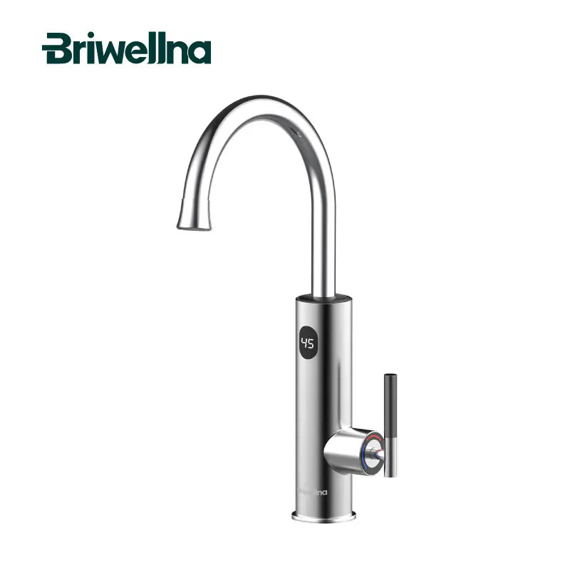 Briwellna Electric Water Heater 220V 2 in 1 Kitchen Faucet Tankless Water Heater Tap Flowing Electric Faucet Shower Geyser