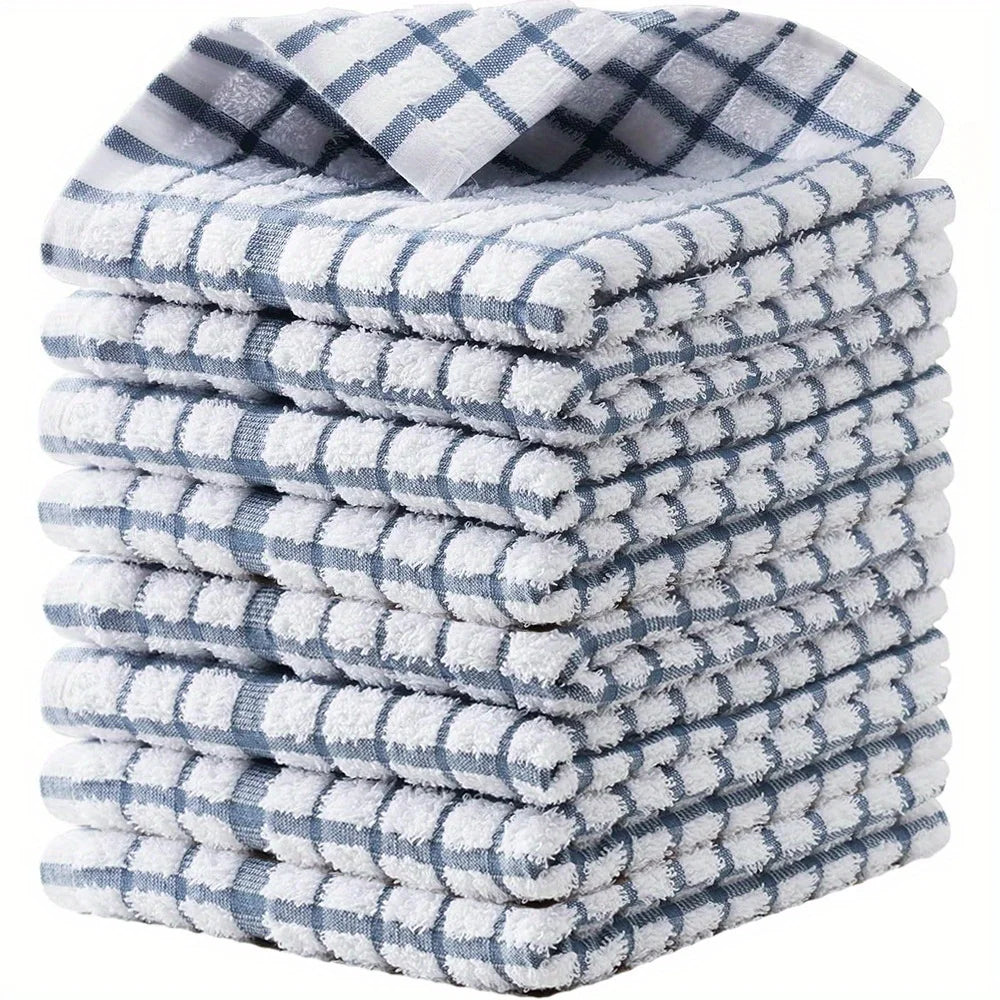 100%Cotton Dishcloth Waffle Thickening Kitchen Dish Towels Soft Dish Cloths for Washing Dishes Absorbent Cleaning Rags Tea Towel