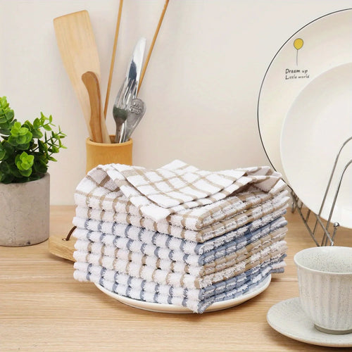 100%Cotton Dishcloth Waffle Thickening Kitchen Dish Towels Soft Dish Cloths for Washing Dishes Absorbent Cleaning Rags Tea Towel
