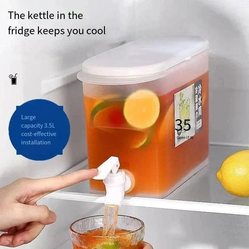 3.5/5L Large Capacity Cold Water Pitcher Cold Kettle with Faucet In Refrigerator Iced Beverage Dispenser Cold Water Bottle
