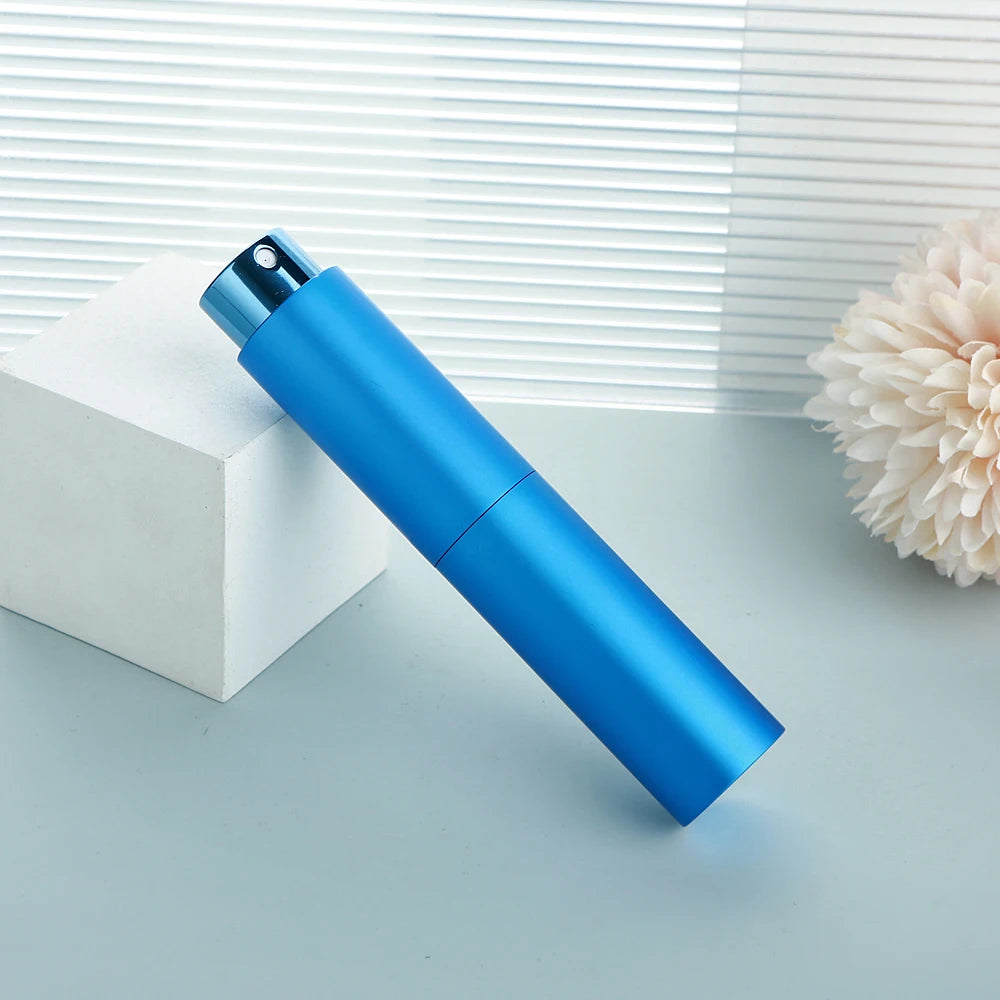 20PCS 10ML Rotary Press Spray Bottles - High-Aesthetic Multi-Color Aluminum Shell with Glass Lining for Perfume Refilling