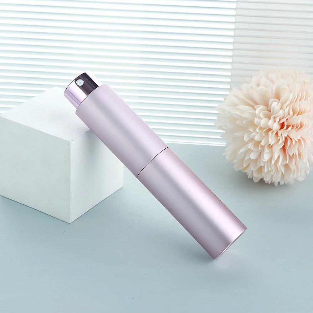 20PCS 10ML Rotary Press Spray Bottles - High-Aesthetic Multi-Color Aluminum Shell with Glass Lining for Perfume Refilling