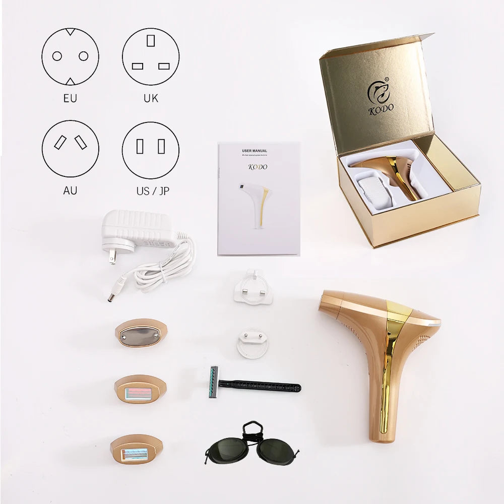 KODO 2026 High-end Customization Ice Laser Hair Removal Laser Epilator Permanent IPL Painless Photoepilator 4 in 1 Face and Body