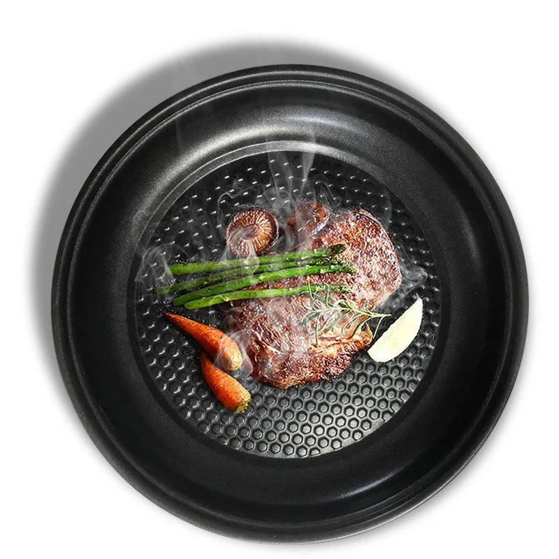 220V MultiCooker Electric Frying Pan Househould Barbecue Fried Steak Fish Omelette Frying Pan Non-stick Electric Machin EU Plug
