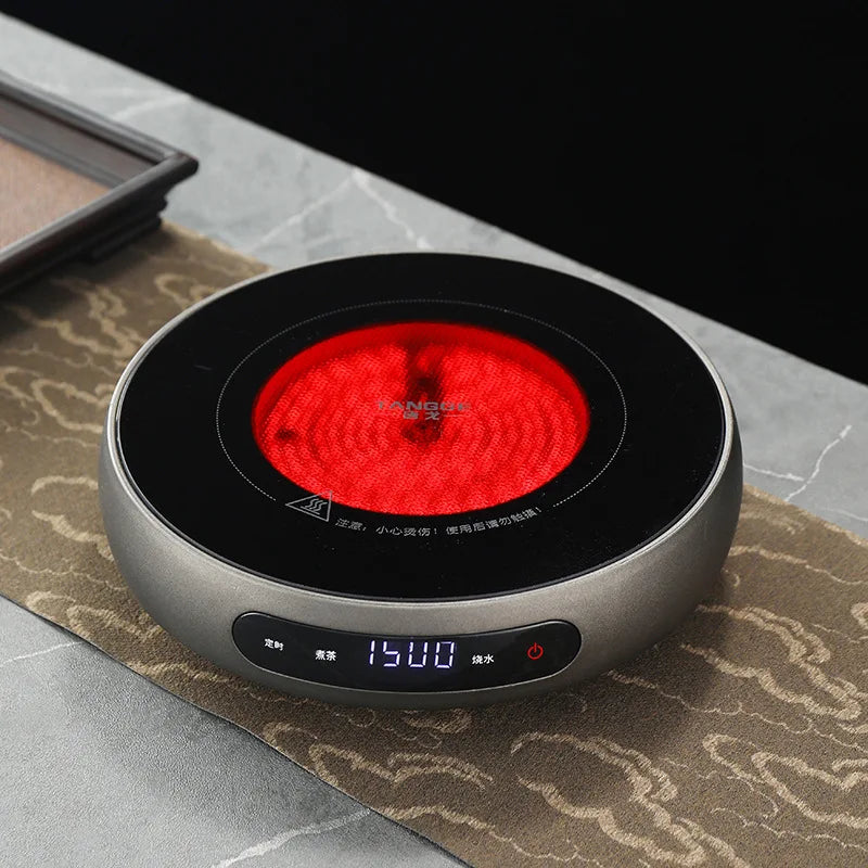 1500W Electric Ceramic Stove Smart Tea Stove Boiling Water Heater 8 Gear Heating Stove Office Timing Tea Maker Auto Keep Warm