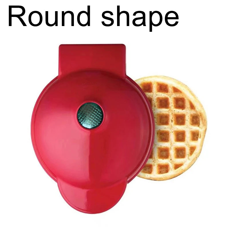 Mini Electric Waffle Maker 110V/220V Non-Stick Breakfast Machine for Home Kitchen Desserts and Fried Eggs