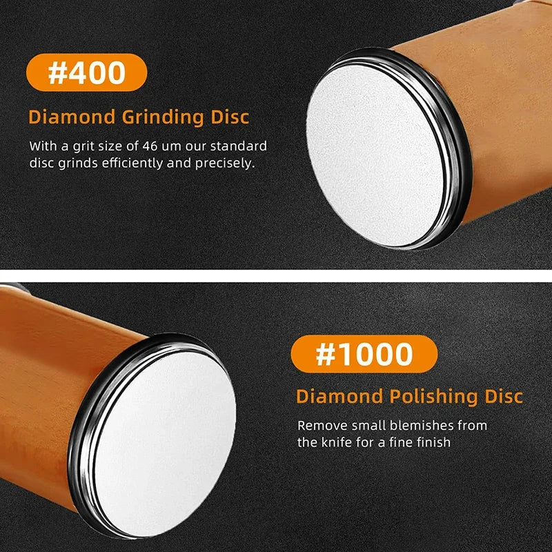 New Wooden【4 Angle】Rolling Knife Sharpener Kit For Straight Edge Roller Knife Sharpening With Industry Diamonds Chef Knife Set