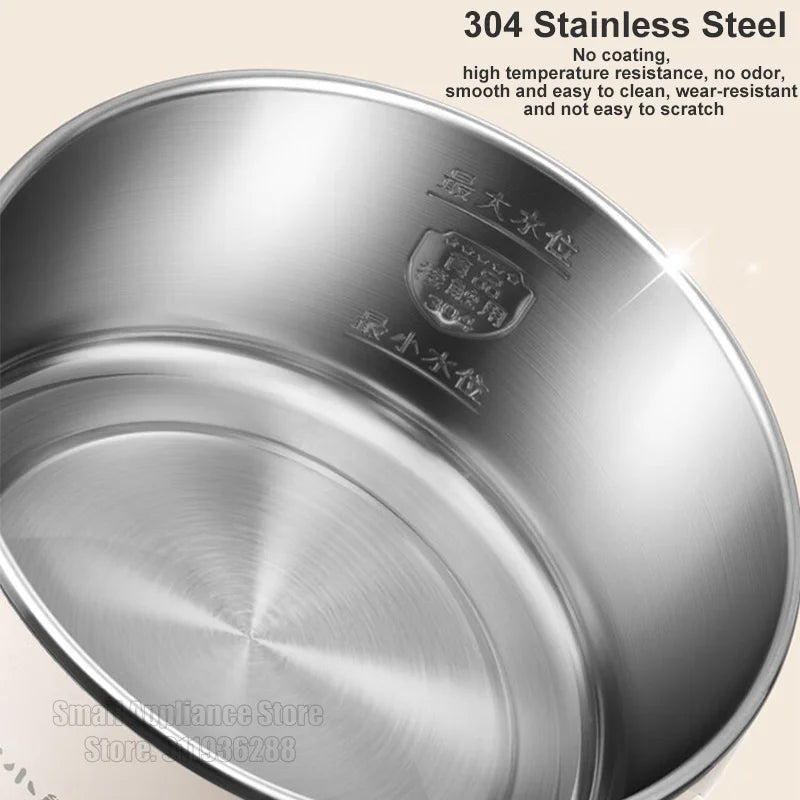Bear Multifunction Electric Cooking Pot Stainless Steel Single/Double Layer Hot Pot Household 1-2 People Electric Rice Cooker