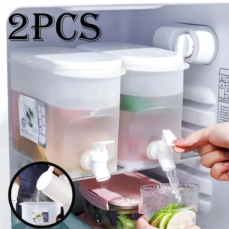 3.5/5L Large Capacity Cold Water Pitcher Cold Kettle with Faucet In Refrigerator Iced Beverage Dispenser Cold Water Bottle