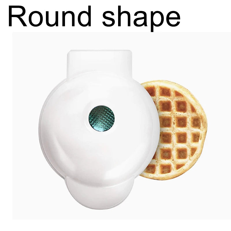 Mini Electric Waffle Maker 110V/220V Non-Stick Breakfast Machine for Home Kitchen Desserts and Fried Eggs