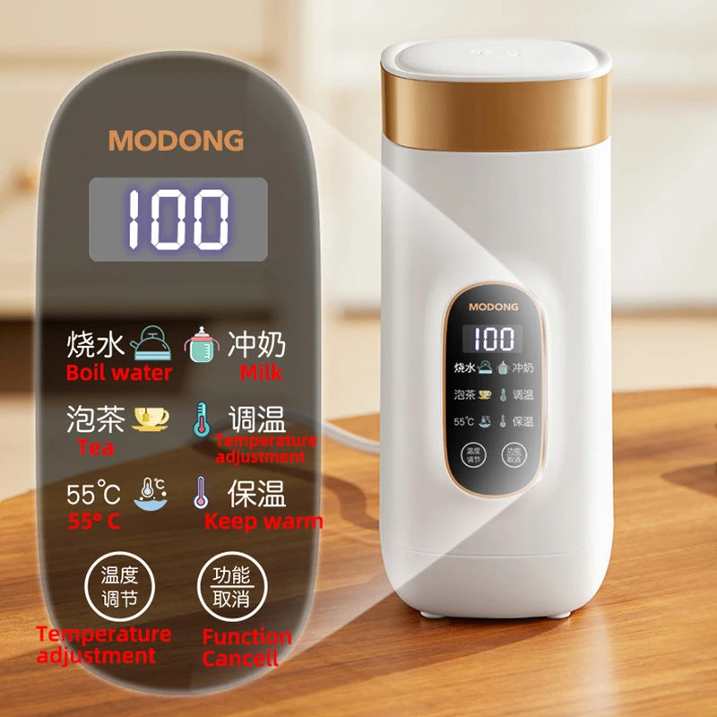 550ml Portable Electric Kettle Travel Heating Cup Multifunctional Boiled Water Pot Smart Teapot Adjustable Temperature Kettles