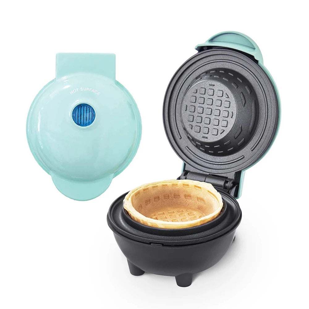 New Mini Waffle Bowl Maker 110V/220V Breakfast Machine Egg Tart Ice Cream & Egg Roll Maker for Home Kitchen Waffle Maker