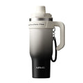 Cold Insulated Ceramic Tumbler Inner Large Water Bottle Car Cup  with Handle Straw Multipurpose Fitness
