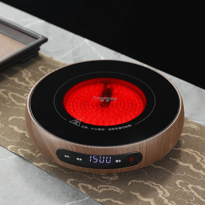 1500W Electric Ceramic Stove Smart Tea Stove Boiling Water Heater 8 Gear Heating Stove Office Timing Tea Maker Auto Keep Warm