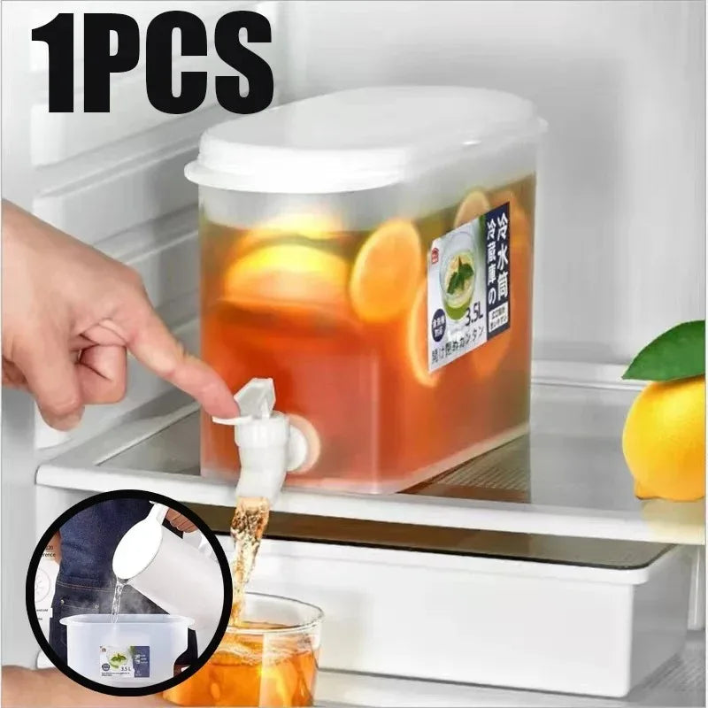 3.5/5L Large Capacity Cold Water Pitcher Cold Kettle with Faucet In Refrigerator Iced Beverage Dispenser Cold Water Bottle