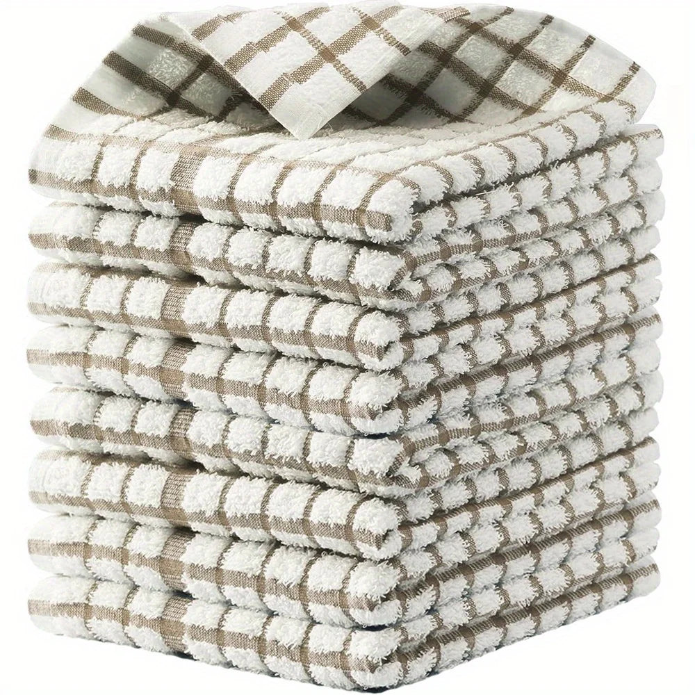 100%Cotton Dishcloth Waffle Thickening Kitchen Dish Towels Soft Dish Cloths for Washing Dishes Absorbent Cleaning Rags Tea Towel