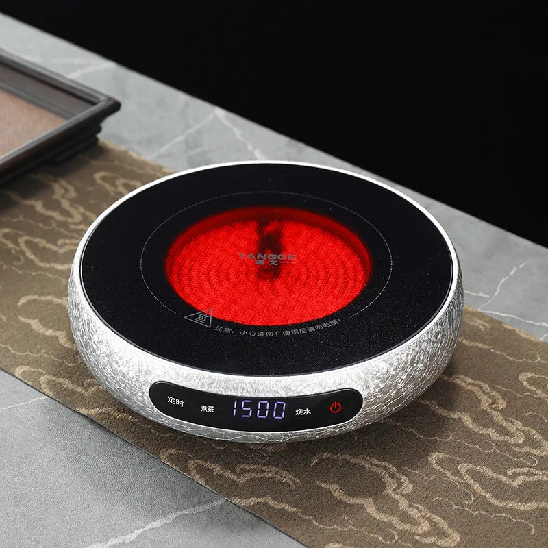 1500W Electric Ceramic Stove Smart Tea Stove Boiling Water Heater 8 Gear Heating Stove Office Timing Tea Maker Auto Keep Warm