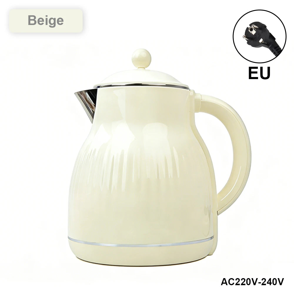 2.5L Anti-Scald Electric Kettle, Food Grade 304 Stainless Steel Water Boiler with 1800W High Power Fast Boiling for Home