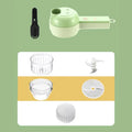 4 IN 1 Electric Vegetable Cutter Food Peel Slicer Handheld Wireless Garlic Masher Food Chopper Meat Grinder Home Kitchen Mincer
