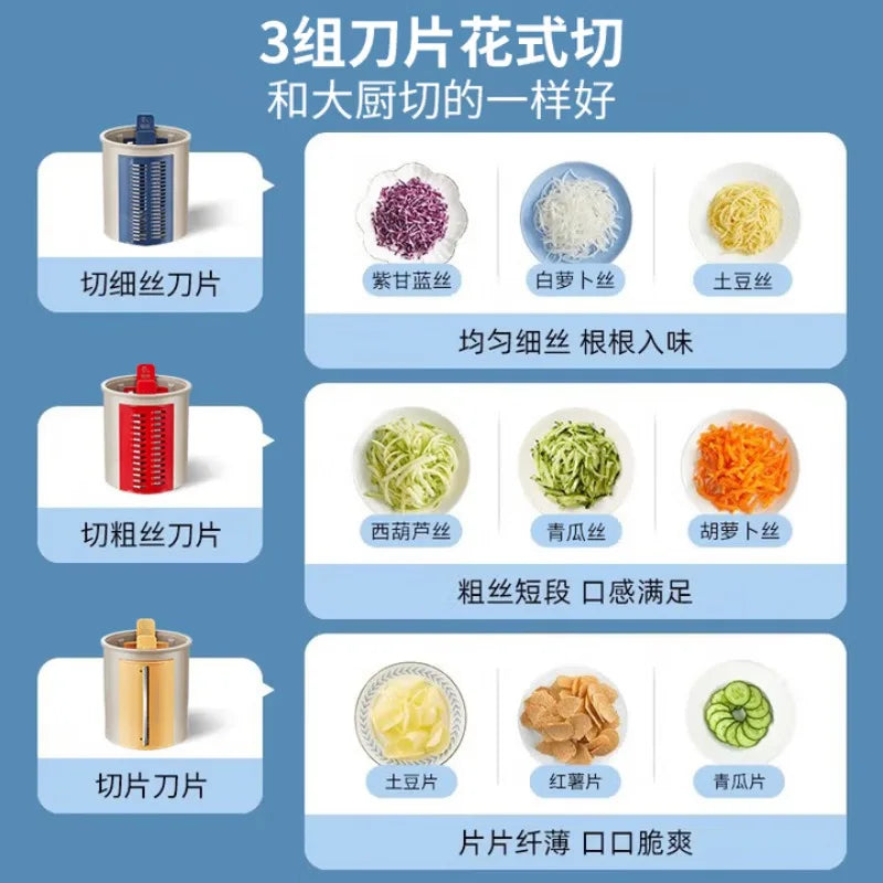 SUPOR Electric Vegetable Cutter, Slicer, Potato Shredder, Multi-functional Household Food Processor with Detachable Shredder