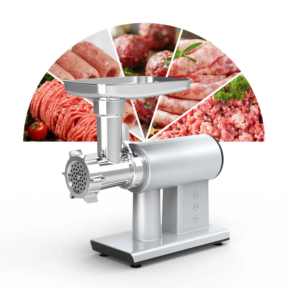 Meat Grinder Electric 2000W, Stainless Steel Food Grinder with Sausage Stuffer, Mini Electric Grinder Quiet Electric Meat Mincer