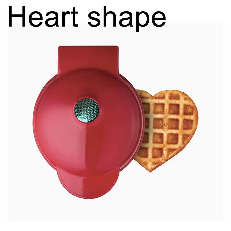 Mini Electric Waffle Maker 110V/220V Non-Stick Breakfast Machine for Home Kitchen Desserts and Fried Eggs