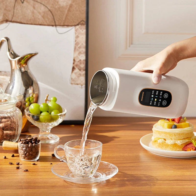 550ml Portable Electric Kettle Travel Heating Cup Multifunctional Boiled Water Pot Smart Teapot Adjustable Temperature Kettles