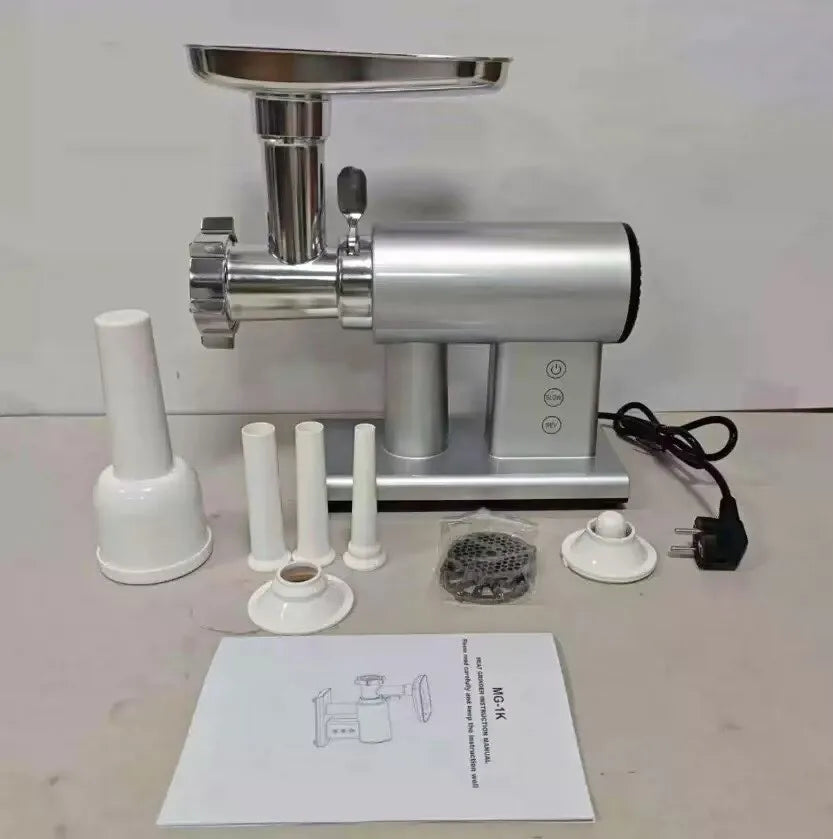 Meat Grinder Electric 2000W, Stainless Steel Food Grinder with Sausage Stuffer, Mini Electric Grinder Quiet Electric Meat Mincer
