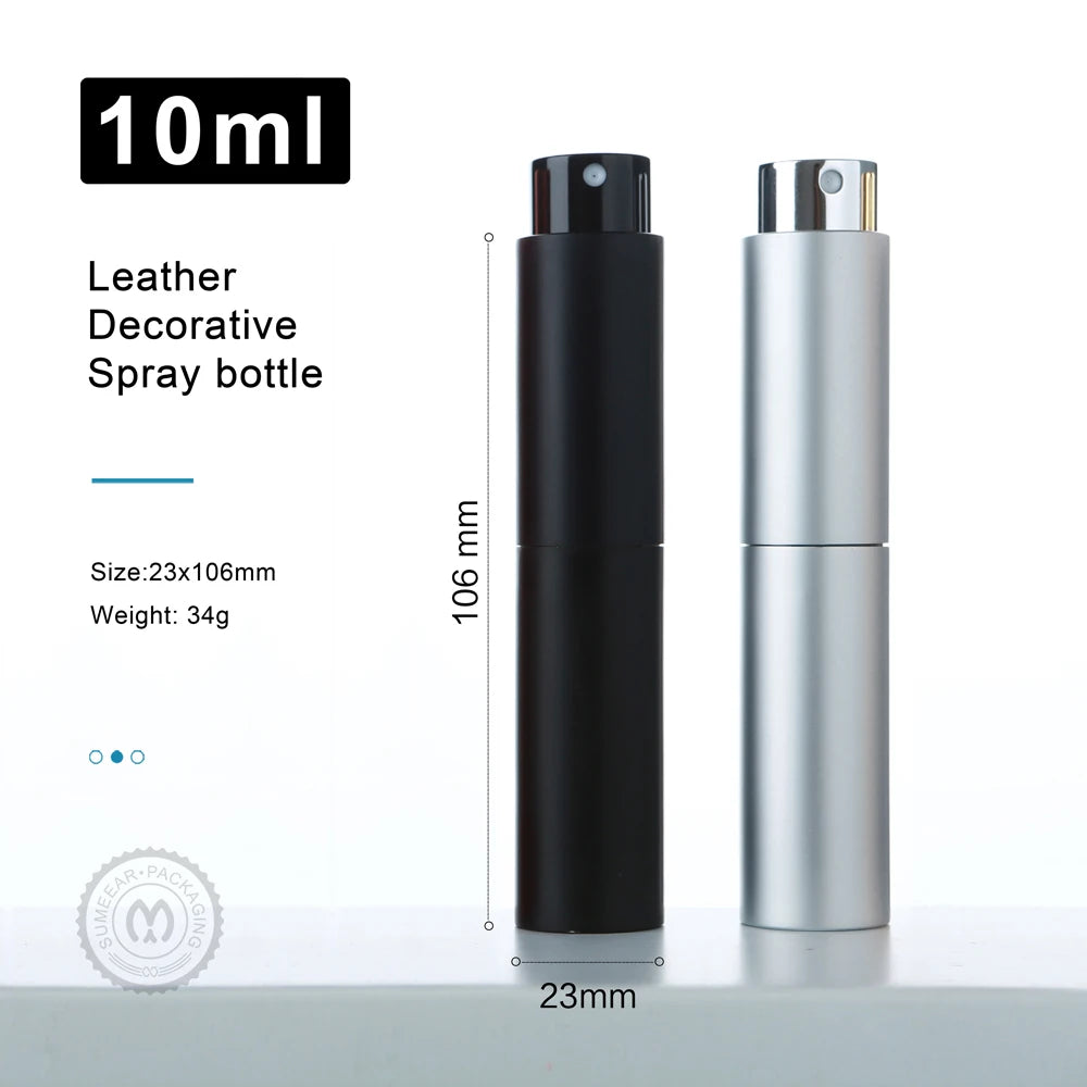 20PCS 10ML Rotary Press Spray Bottles - High-Aesthetic Multi-Color Aluminum Shell with Glass Lining for Perfume Refilling