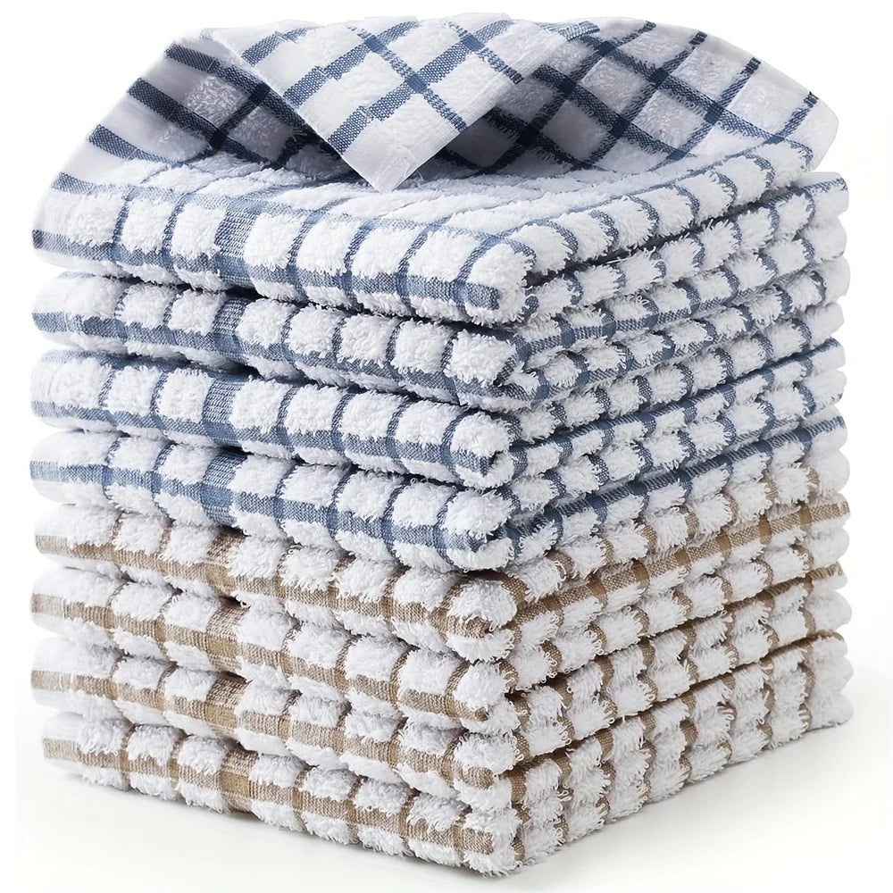 100%Cotton Dishcloth Waffle Thickening Kitchen Dish Towels Soft Dish Cloths for Washing Dishes Absorbent Cleaning Rags Tea Towel