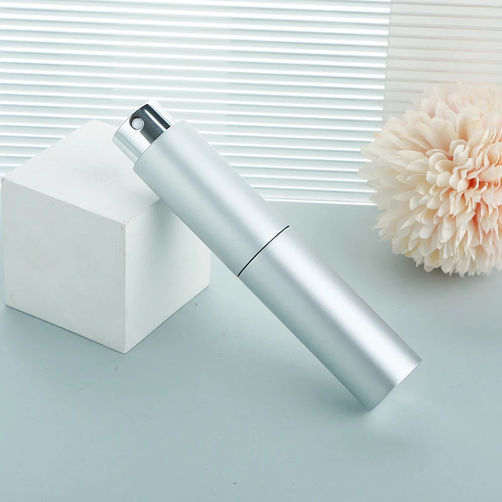 20PCS 10ML Rotary Press Spray Bottles - High-Aesthetic Multi-Color Aluminum Shell with Glass Lining for Perfume Refilling