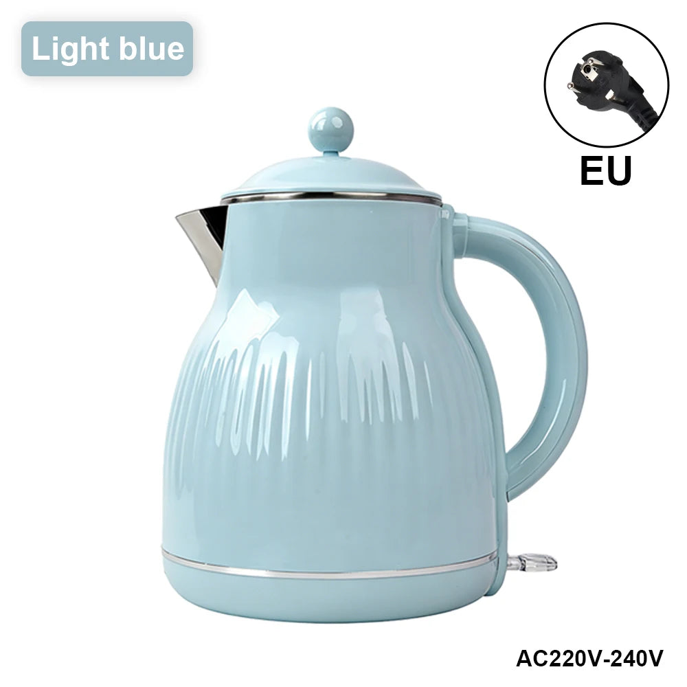 2.5L Anti-Scald Electric Kettle, Food Grade 304 Stainless Steel Water Boiler with 1800W High Power Fast Boiling for Home