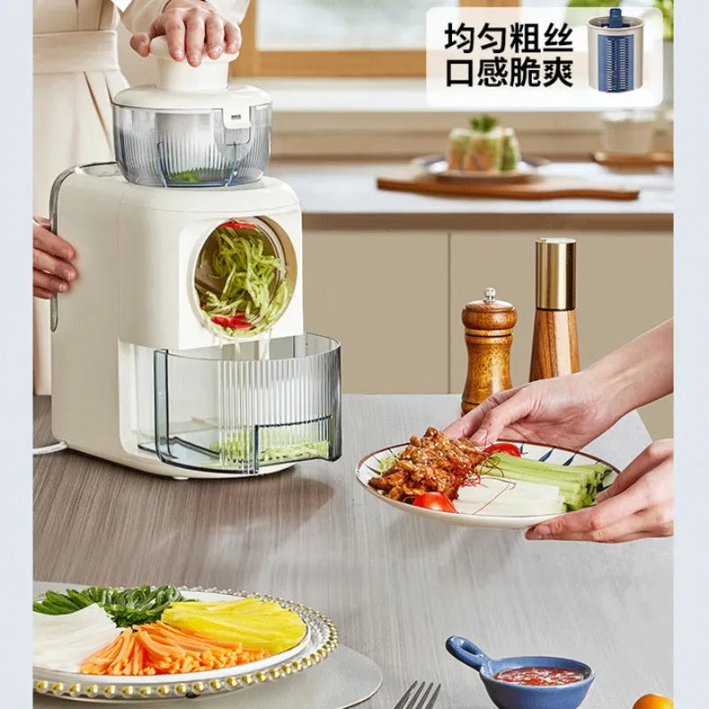 SUPOR Electric Vegetable Cutter, Slicer, Potato Shredder, Multi-functional Household Food Processor with Detachable Shredder