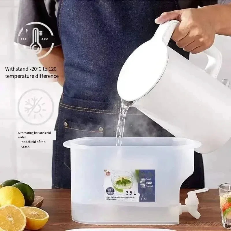 3.5/5L Large Capacity Cold Water Pitcher Cold Kettle with Faucet In Refrigerator Iced Beverage Dispenser Cold Water Bottle