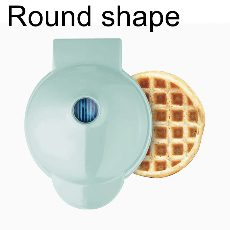 Mini Electric Waffle Maker 110V/220V Non-Stick Breakfast Machine for Home Kitchen Desserts and Fried Eggs
